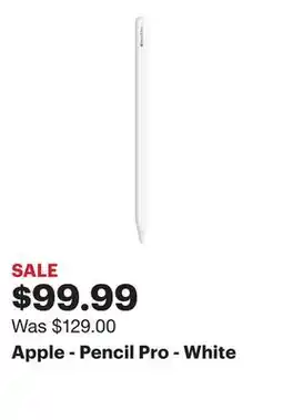 Best Buy Apple - Pencil Pro - White offer