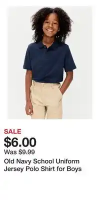 Old Navy Old Navy School Uniform Jersey Polo Shirt for Boys offer