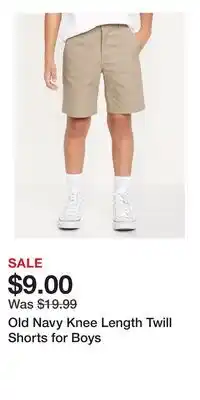 Old Navy Old Navy Knee Length Twill Shorts for Boys offer