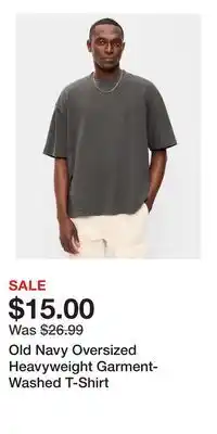 Old Navy Old Navy Oversized Heavyweight Garment-Washed T-Shirt offer