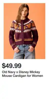 Old Navy Old Navy x Disney Mickey Mouse Cardigan for Women offer