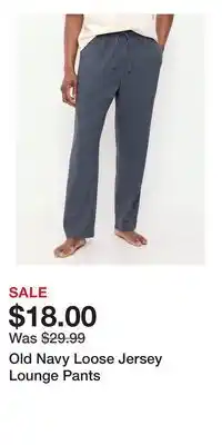 Old Navy Old Navy Loose Jersey Lounge Pants offer