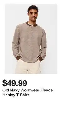 Old Navy Old Navy Workwear Fleece Henley T-Shirt offer