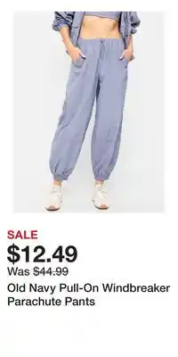 Old Navy Old Navy Pull-On Windbreaker Parachute Pants offer