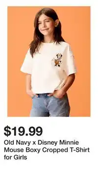 Old Navy Old Navy x Disney Minnie Mouse Boxy Cropped T-Shirt for Girls offer