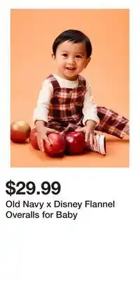 Old Navy Old Navy x Disney Flannel Overalls for Baby offer