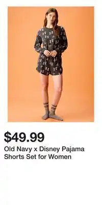 Old Navy Old Navy x Disney Pajama Shorts Set for Women offer