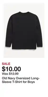 Old Navy Old Navy Oversized Long-Sleeve T-Shirt for Boys offer