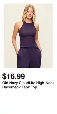 Old Navy Old Navy CloudLite High-Neck Racerback Tank Top offer