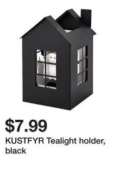 Ikea KUSTFYR Tealight holder, black offer