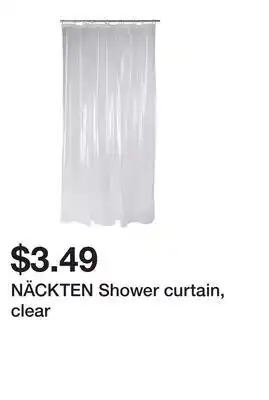 Ikea NÄCKTEN Shower curtain, clear offer