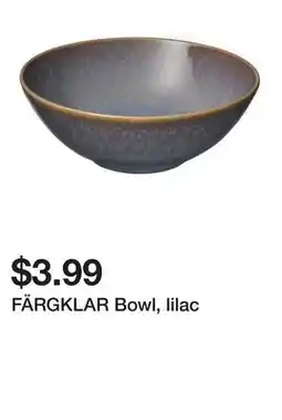 Ikea FÄRGKLAR Bowl, lilac offer