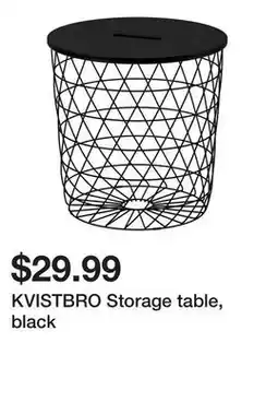 Ikea KVISTBRO Storage table, black offer