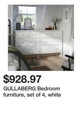 Ikea GULLABERG Bedroom furniture, set of 4, white offer