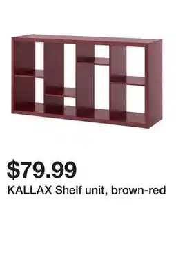 Ikea KALLAX Shelf unit, brown-red offer