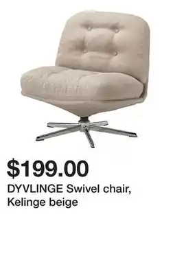 Ikea DYVLINGE Swivel chair, Kelinge beige offer