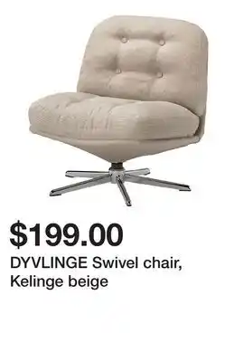 Ikea DYVLINGE Swivel chair, Kelinge beige offer