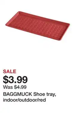 Ikea BAGGMUCK Shoe tray, indoor/outdoor/red offer