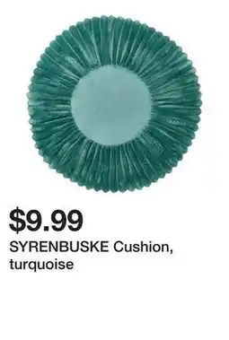 Ikea SYRENBUSKE Cushion, turquoise offer