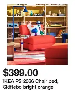 Ikea IKEA PS 2026 Chair bed, Skiftebo bright orange offer