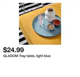 Ikea GLADOM Tray table, light blue offer