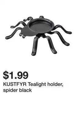 Ikea KUSTFYR Tealight holder, spider black offer