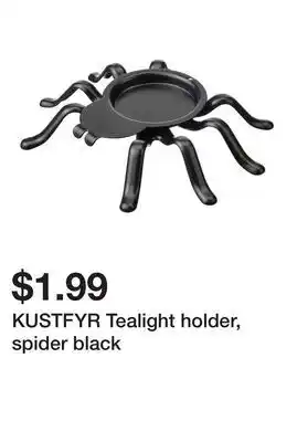 Ikea KUSTFYR Tealight holder, spider black offer