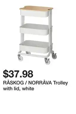 Ikea RÃ…SKOG / NORRÃ…VA Trolley with lid, white offer