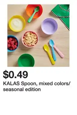 Ikea KALAS Spoon, mixed colors/seasonal edition offer