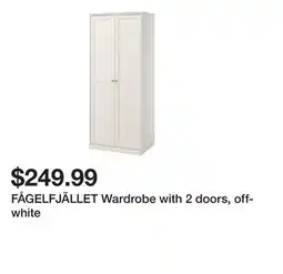 Ikea FÅGELFJÄLLET Wardrobe with 2 doors, off-white offer