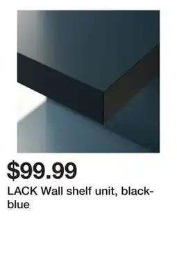 Ikea LACK Wall shelf unit, black-blue offer
