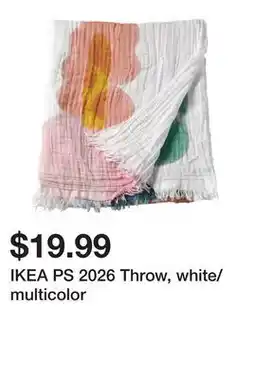 Ikea IKEA PS 2026 Throw, white/multicolor offer