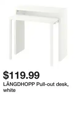 Ikea LÄNGDHOPP Pull-out desk, white offer