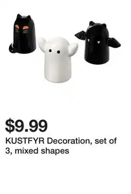Ikea KUSTFYR Decoration, set of 3, mixed shapes offer