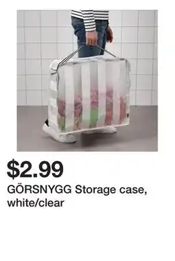 Ikea GÖRSNYGG Storage case, white/clear offer