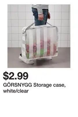 Ikea GÖRSNYGG Storage case, white/clear offer