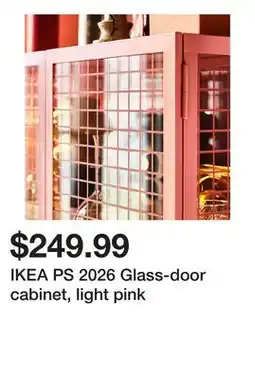 Ikea IKEA PS 2026 Glass-door cabinet, light pink offer