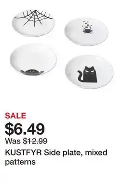 Ikea KUSTFYR Side plate, mixed patterns offer