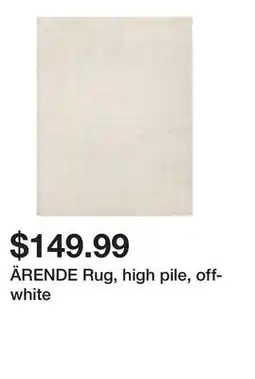 Ikea ÄRENDE Rug, high pile, off-white offer