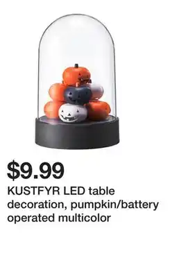 Ikea KUSTFYR LED table decoration, pumpkin/battery operated multicolor offer