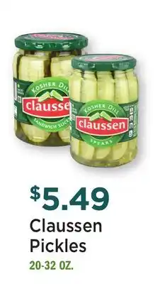 Heinen's Claussen Pickles offer