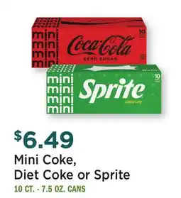Heinen's Mini Coke, Diet Coke or Sprite offer