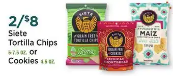 Heinen's Siete Tortilla Chips 5-7.5 OZ. or Cookies 4.5 OZ offer