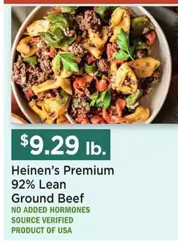Heinen's Heinen's Premium 92% Lean Ground Beef offer