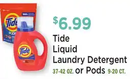 Heinen's Tide Liquid Laundry Detergent 37-42 OZ. or Pods 9-20 CT offer