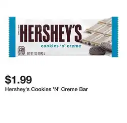 Wegmans Hershey's Cookies 'N' Creme Bar offer