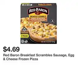 Wegmans Red Baron Breakfast Scrambles Sausage, Egg & Cheese Frozen Pizza offer