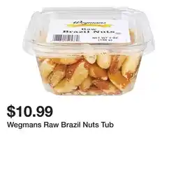 Wegmans Wegmans Raw Brazil Nuts Tub offer