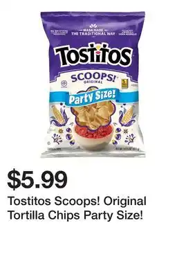Wegmans Tostitos Scoops! Original Tortilla Chips Party Size! offer