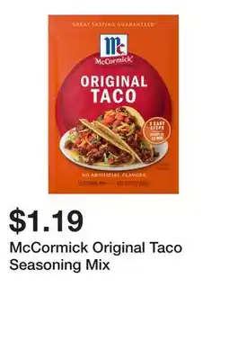 Wegmans McCormick Original Taco Seasoning Mix offer